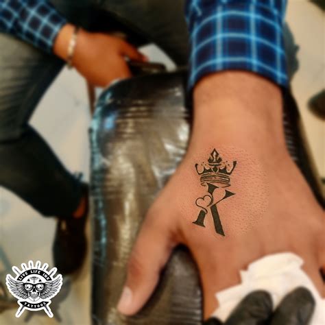 Letter K Tattoo With Crown