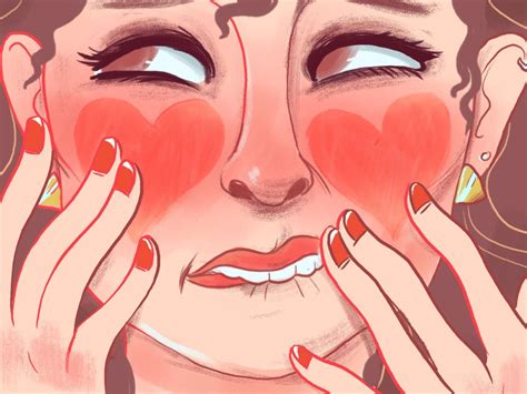 blushing real face