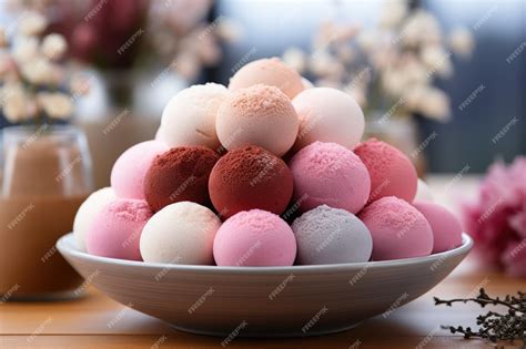premium photo mochi tradisional japanese food professional