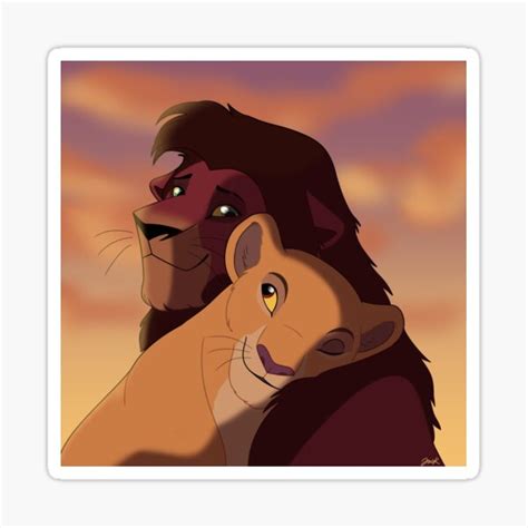 "Kovu and Kiara" Sticker for Sale by alonerwolf | Redbubble