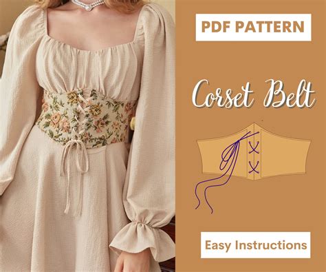 Corset Belt Pattern | XS-XXXL | Underbust Corset Sewing Pattern