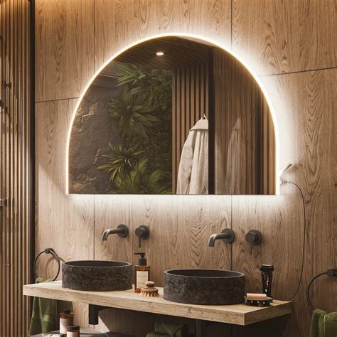 Alba Arch LED Bathroom Mirror | hib.