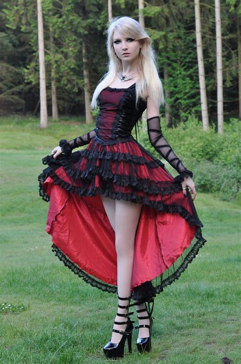 Romantic Goth Stock by *MariaAmanda on deviantART | Red gothic dress