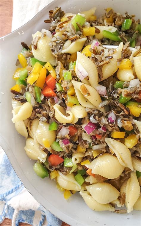 Wild Rice Pasta Salad // a picnic favorite! // dairy-free