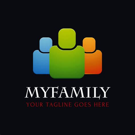 Myfamily logo design vector free download