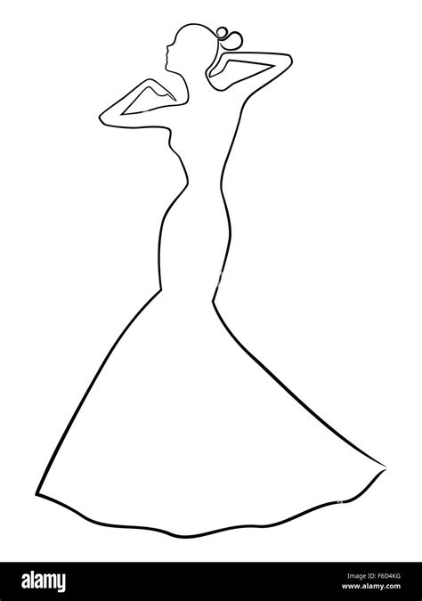 Diva sketch outline hi-res stock photography and images - Alamy