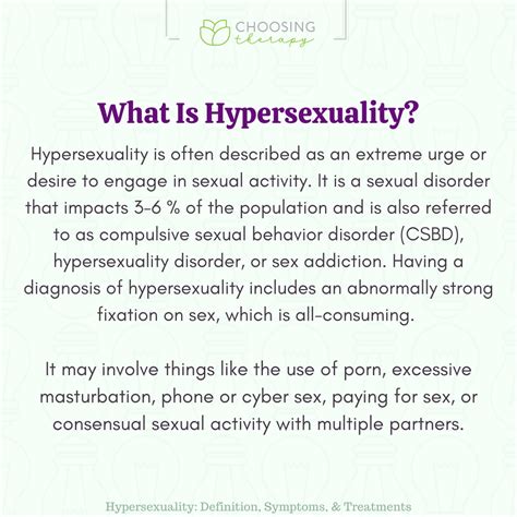 hypersexaulity     sex addict