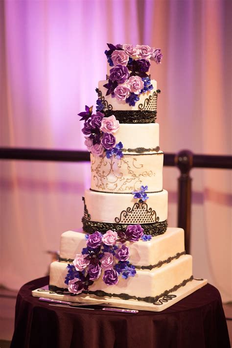 Unique Purple Wedding Cakes - jenniemarieweddings