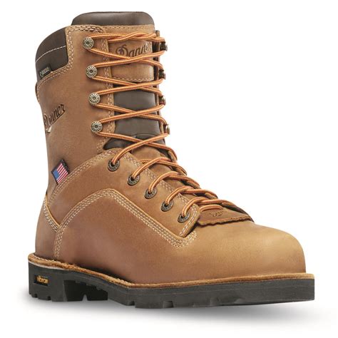 danner mens  quarry usa gtx waterproof insulated work boots