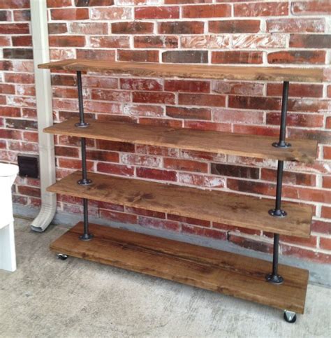 Rolling Shelving Cart With Four Shelves. Bar Cart Industrial - Etsy ...