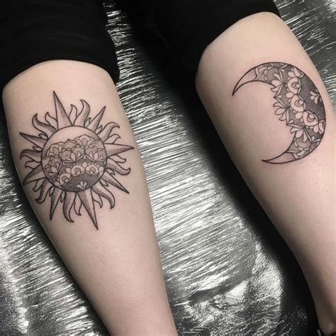 25 Sun and Moon Tattoo Design Ideas