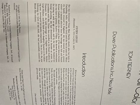 1981 Vivien Leigh Paper Dolls in Full Color by Tom Tierney - Etsy