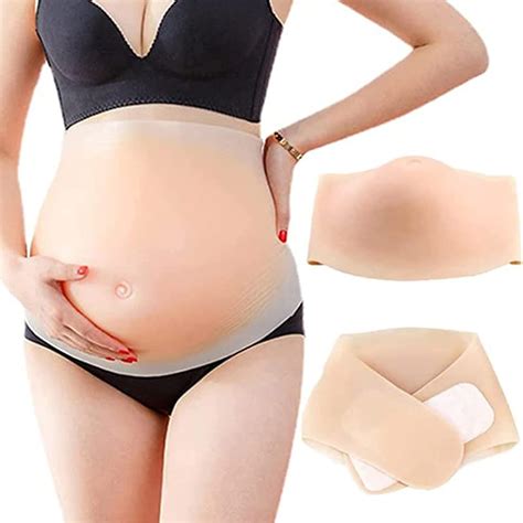BEZAX Fake Pregnancy Belly, Realistic Fake Silicone Pregnancy Belly