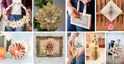 unique  book crafts  decor ideas diy crafts